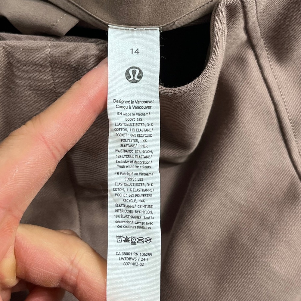 Lululemon Utilitech Relaxed-Fit High-Rise Short 3.5 Mauve Pink Womens 14 LW7DBWS - Picture 2 of 10